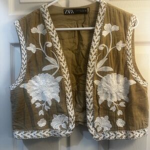 Zara Sage Green Vest